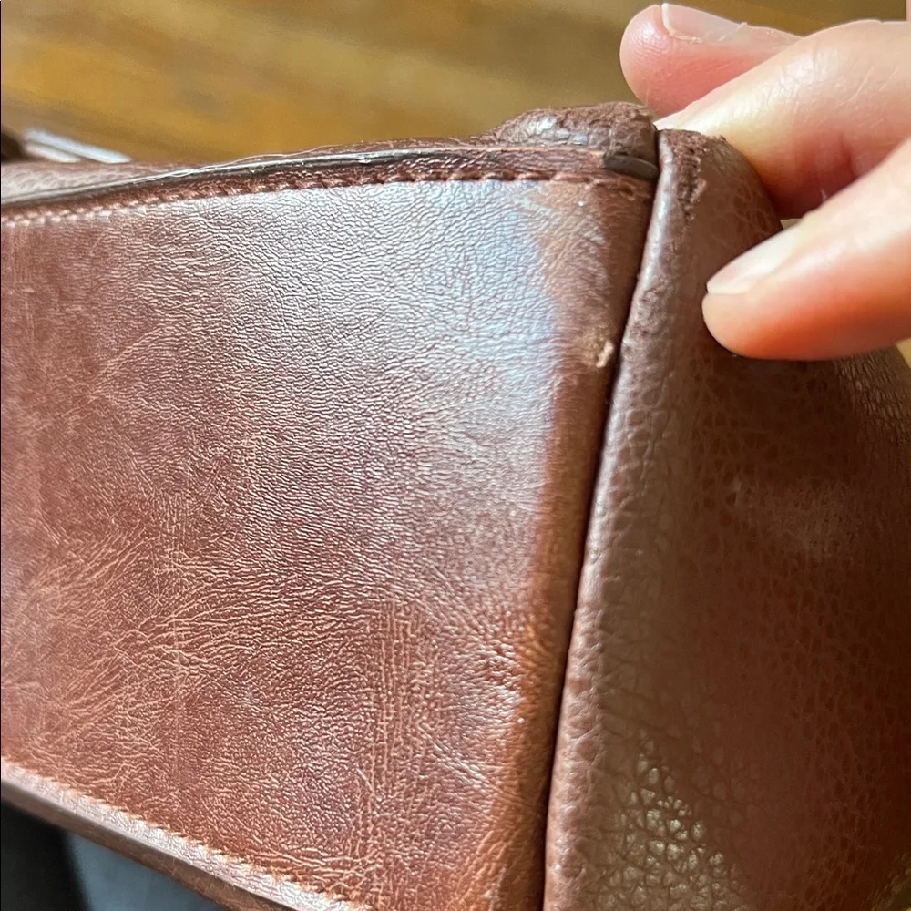 Relic Dark Brown Faux Leather Messenger/Shoulder or Cross-body Bag